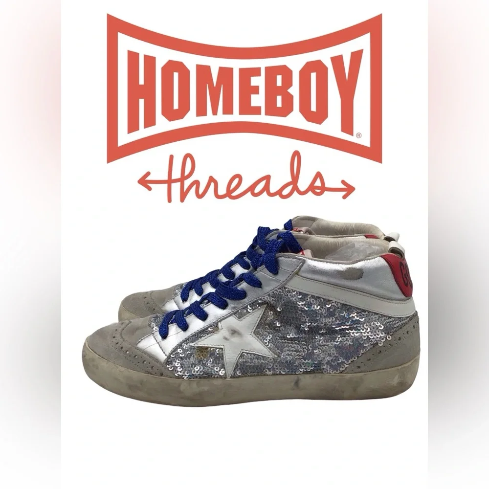 Golden Goose Deluxe Brand Silver Sneakers Women’s size EURO 37 US 5.5 - Picture 4 of 7